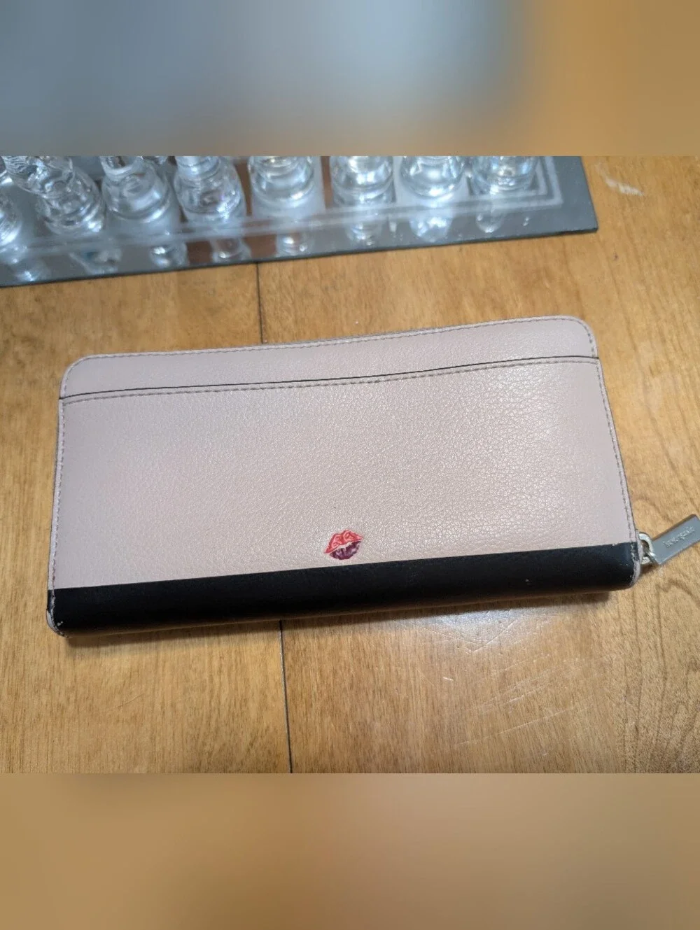 Kate Spade Minnie Mouse Zip Around Wallet - Blush & Black